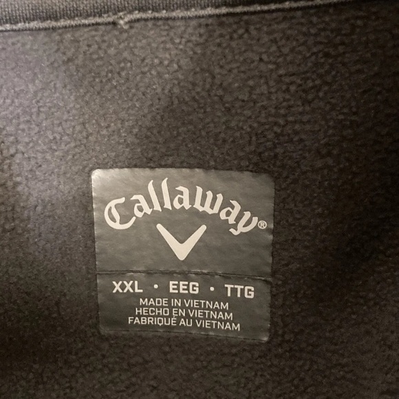 Callaway Men’s 1/4 Zip Golf Long Sleeve Gray Fleece Pullover Jacket Size 2XL - Picture 2 of 7